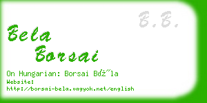 bela borsai business card